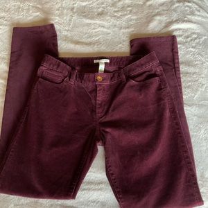 Banana Republic Burgundy Fall Corduroy Pants Size 30